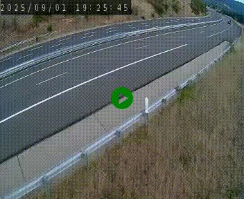 Caméra autoroutière France - A75, Engayresque, entre Millau et Séverac-le-Chateau, en direction de Montpellier