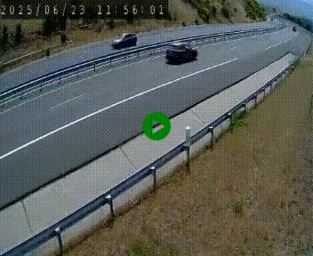 Caméra autoroutière France - A75, Engayresque, entre Millau et Séverac-le-Chateau, en direction de Montpellier