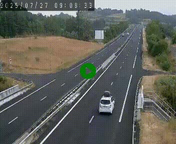 Caméra autoroutière France - A75, Coren, en direction de Montpellier