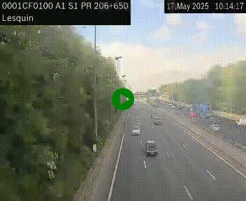 Webcam autoroute A1 à hauteur de Lesquin. Vue orientée vers Lille