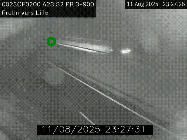 Webcam autoroute A23 à hauteur de Fretin. Vue orientée vers Lille