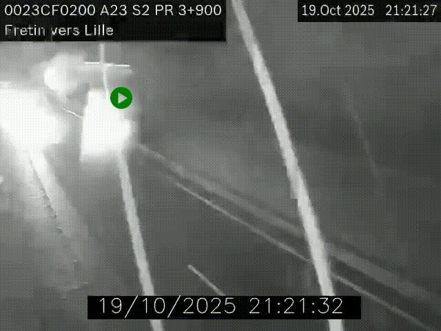 Webcam autoroute A23 à hauteur de Fretin. Vue orientée vers Lille