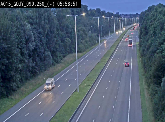 Webcam autoroute Belgique - Gouy-lez-piéton - E42 - BK 90.3