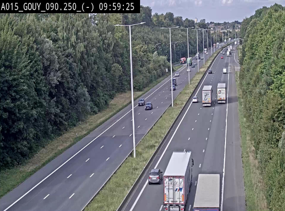 Webcam autoroute Belgique - Gouy-lez-piéton - E42 - BK 90.3