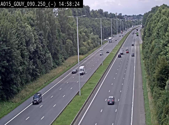Webcam autoroute Belgique - Gouy-lez-piéton - E42 - BK 90.3