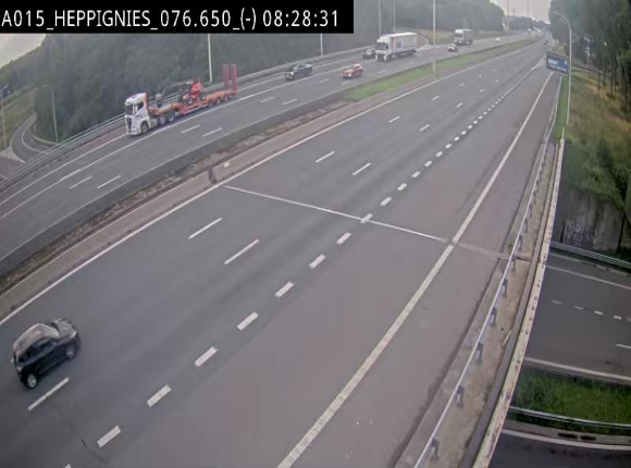 Webcam autoroute Belgique - Heppignies - E42 direction Namur - BK 76.4