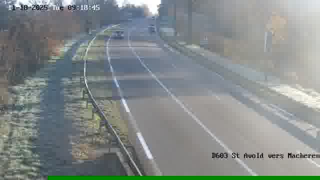 Webcam sur la D603 située à proximité de Saint-Avold. Vue orientée vers Macheren.