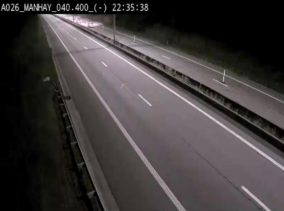 Webcam autoroute A26/E25 à hauteur de Manhay, après la jonction avec la N651 en direction de Liège - BK 40.4