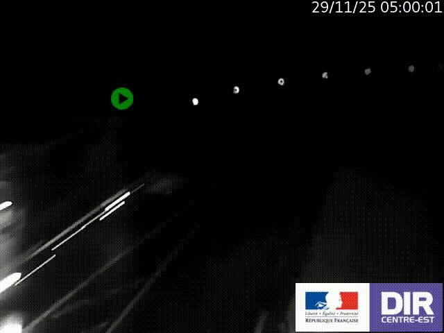 Webcam sur le col Pin Bouchain, vue orientée vers Roanne, en provenance de Lyon sur la nationale 7 (N7)