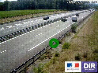 Webcam autoroute sur l'A77 à hauteur de Pouilly-sur-Loire en direction de Nevers