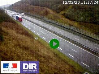Webcam au niveau du col de Bois Clair à hauteur de Cluny sur la N79. Vue orientée vers Mâcon