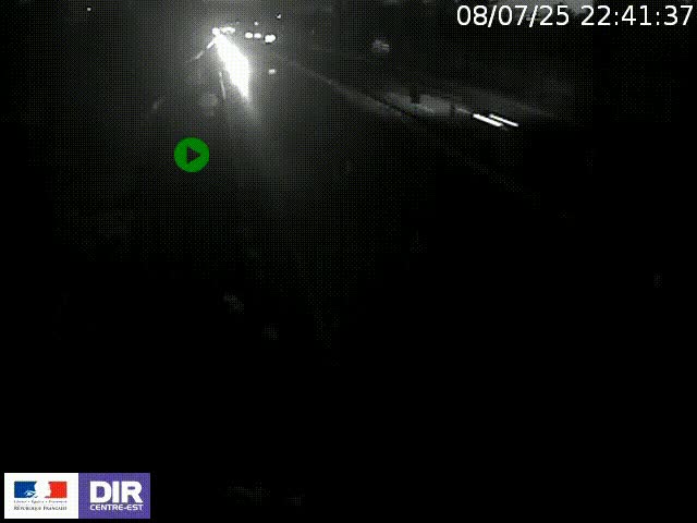 Webcam à Bron sur l'A43 à la jonction avec le boulevard périphérique de Lyon (D383). Vue orientée vers Lyon