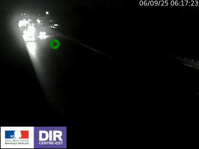 Caméra trafic à la jonction entre l'A46 (Rocade-est de Lyon) et l'A42 à hauteur de Vault-en-Velin en direction de Marseille