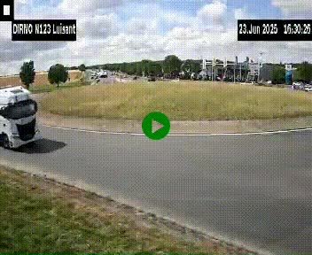 Webcam en périphérie de Chartres sur la N123, à hauteur de Luisant. Vue orientée vers Chartres