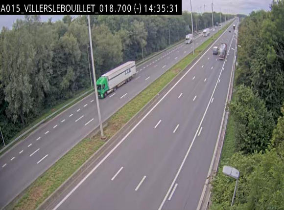 Webcam autoroute Belgique - Villers-le-Bouillet - E42 direction Liège - BK 18.7