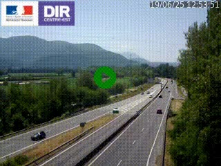 Caméra trafic à Meylan sur la Rocade-Sud de Grenoble en direction d'Aix-en-Provence