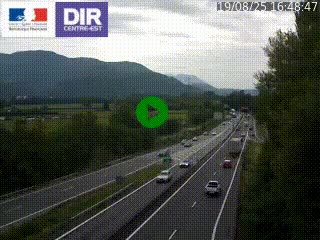 Caméra trafic à Meylan sur la Rocade-Sud de Grenoble en direction d'Aix-en-Provence