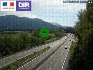 Caméra trafic à Meylan sur la Rocade-Sud de Grenoble en direction d'Aix-en-Provence