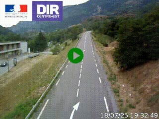 Web cam sur la N90 à Aime, en provenance de Bourg-Saint-Maurice et en direction d'Albertville