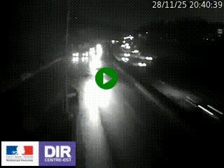 Caméra autoroute sur A6 - Valvert, près de Lyon, en direction de Paris, à hauteur de la sortie 36 Porte du Valvert