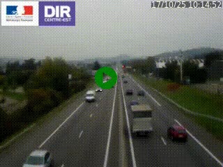 Caméra autoroute à Saint-Etienne (Les Littes) à hauteur du Ikea Saint-Etienne sur l'A72 en direction de Roanne