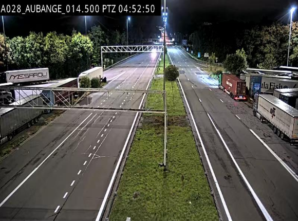 Webcam autoroute Belgique - Aubange - A28 direction Arlon - BK 14