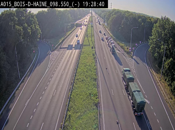 Webcam autoroute Belgique - Bois d'Haine - E42 - BK 98.6