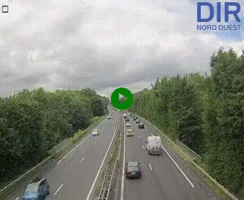 Webcam sur le périphérique de Caen (N814) à l'est de la ville, à Mondeville hauteur de la sortie 2, Presqu'île-Rives de l'Orne, au bout de l'autoroute A13