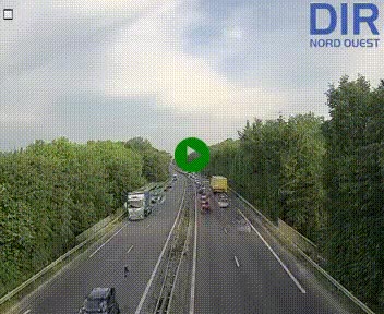 Webcam sur le périphérique de Caen (N814) à l'est de la ville, à Mondeville hauteur de la sortie 2, Presqu'île-Rives de l'Orne, au bout de l'autoroute A13