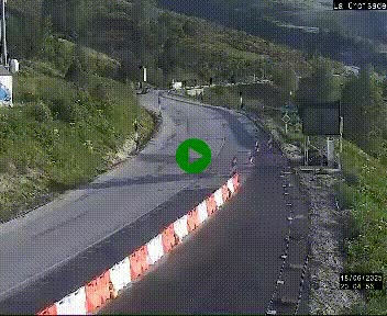 Webcam au carrefour de la croisade, à la jonction entre la N22 et la N320, avant le poste de douane franco-andorrane. Webcam à 1790 mètres d'altitude