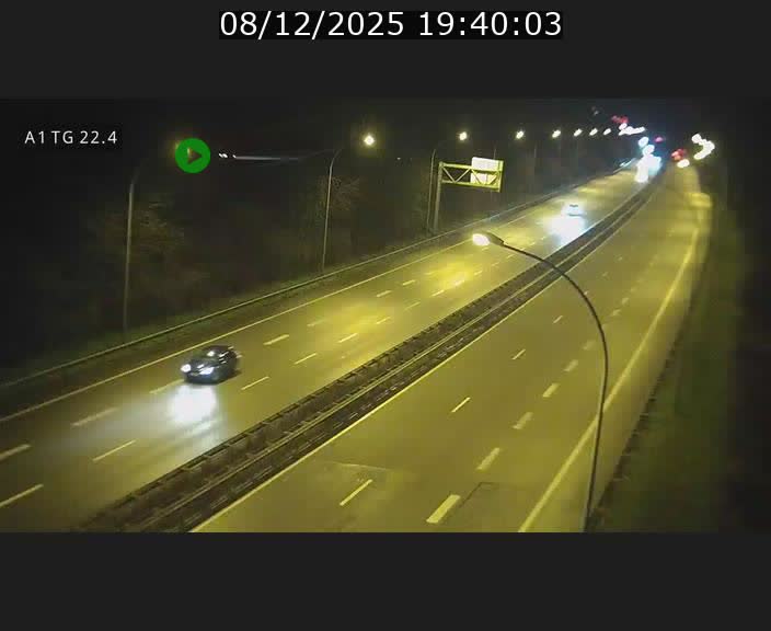 Traffic live webcam Luxembourg Flaxweiler - A1 direction Luxembourg - BK 22.4