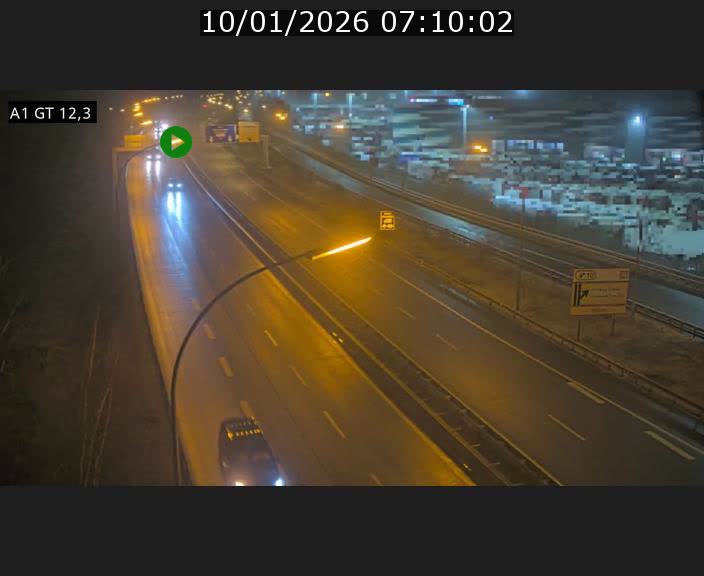 Traffic live webcam Luxembourg Senningerberg - A1 direction Allemagne - BK 12.3