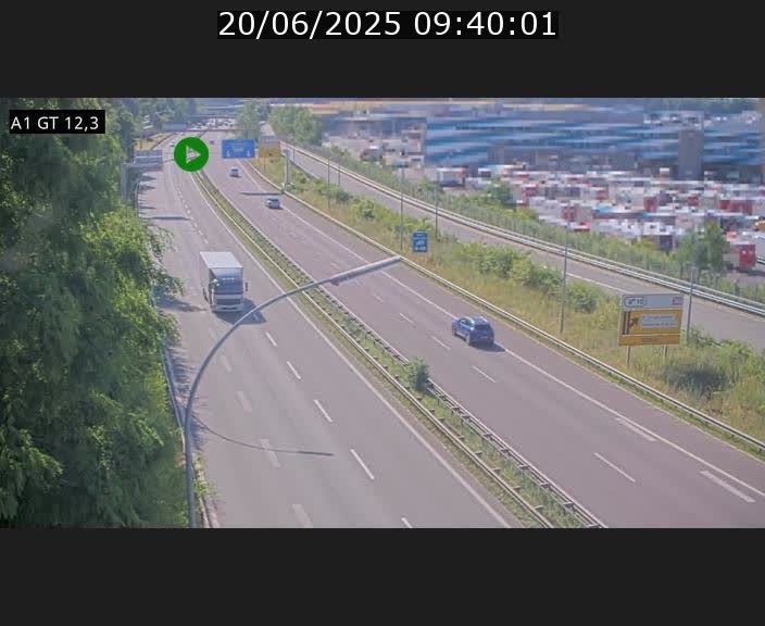Traffic live webcam Luxembourg Senningerberg - A1 direction Allemagne - BK 12.3