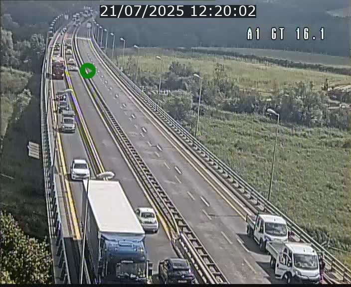 Traffic live webcam Luxembourg Niederanven - A1 direction Allemagne - BK 16.1