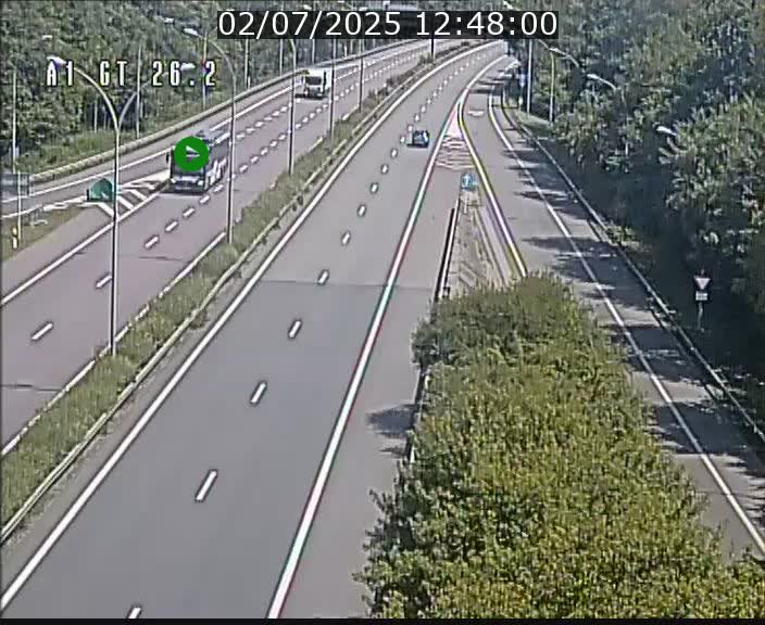 Traffic live webcam Luxembourg Grevenmacher - A1 direction Allemagne - BK 26.2