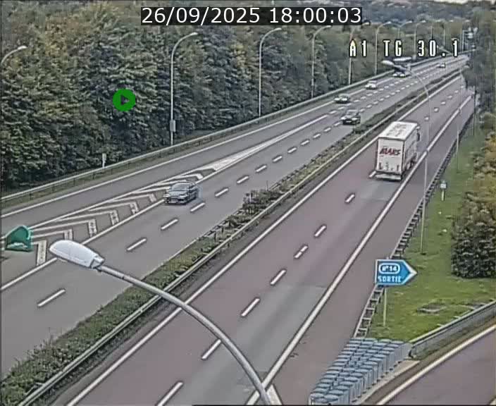 Traffic live webcam Luxembourg Grevenmacher - A1 direction Luxembourg - BK 30.1