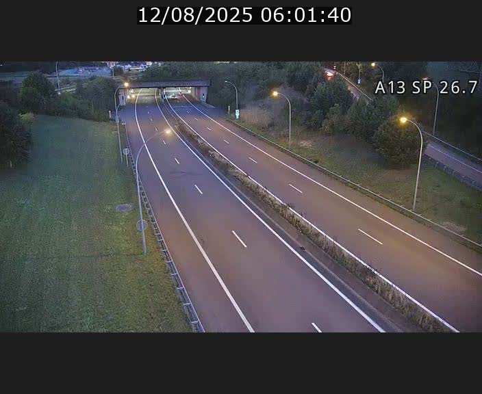 Traffic live webcam Luxembourg Frisange - A13 direction Luxembourg-ville - BK 26.7
