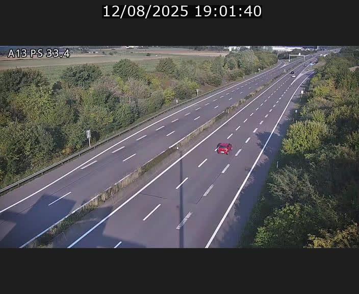Webcam trafic sur A13 à hauteur de Mondorf-les-Bains en direction d'Altwies