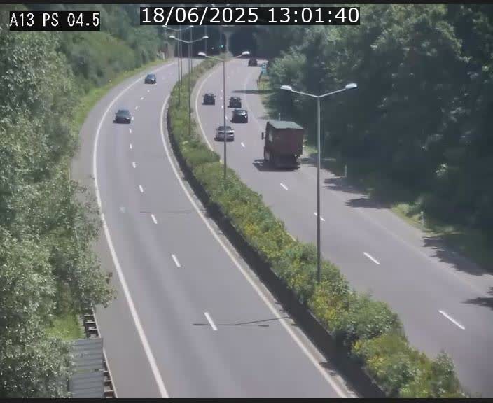 Traffic live webcam Luxembourg Differdange - A13 direction Esch-sur-Alzette - BK 4.5