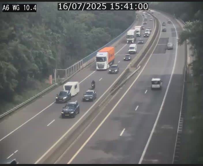 Traffic live webcam Luxembourg Mamer - A6 - BK 10.4 - direction Luxembourg/France/Allemagne