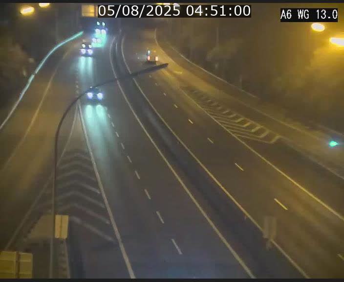 Traffic live webcam Luxembourg Mamer - A6 - BK 13 - direction Luxembourg/France/Allemagne