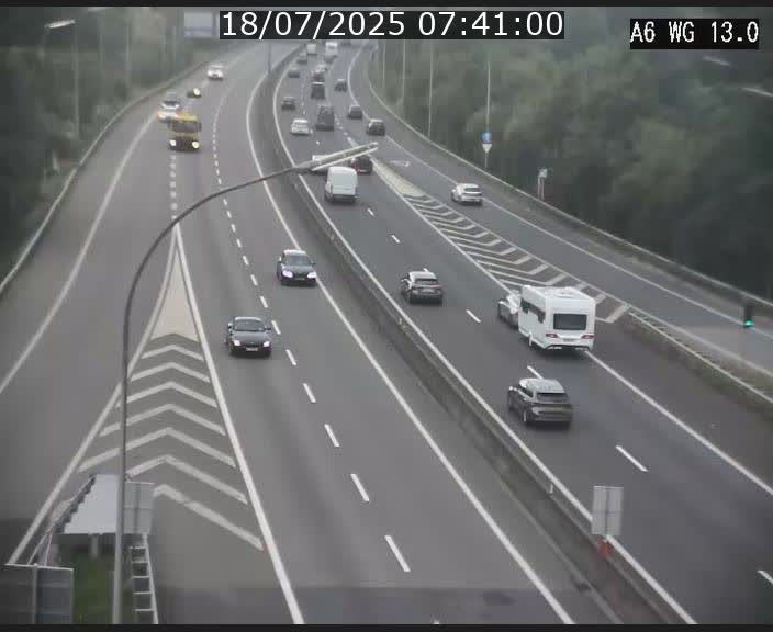 Traffic live webcam Luxembourg Mamer - A6 - BK 13 - direction Luxembourg/France/Allemagne