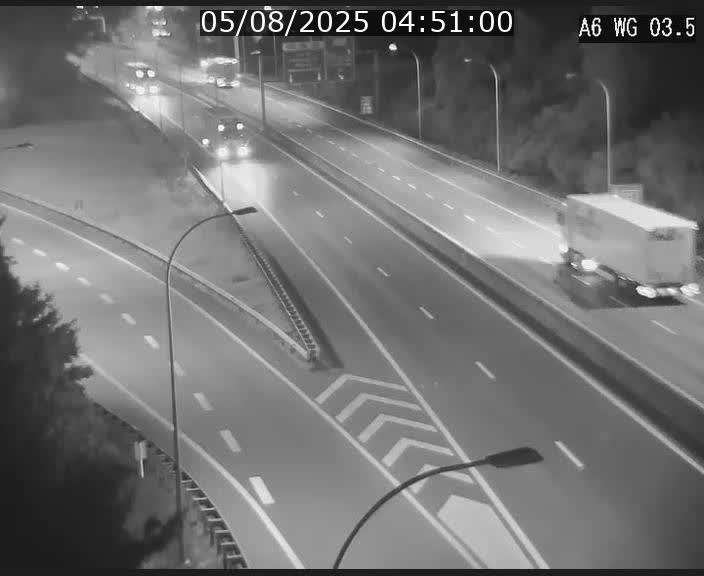 Traffic live webcam Luxembourg - Croix de Cessange - A6 - BK 3.5 - direction France/Allemagne