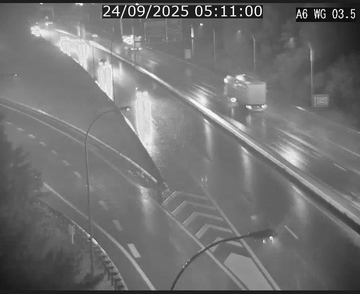 Traffic live webcam Luxembourg - Croix de Cessange - A6 - BK 3.5 - direction France/Allemagne