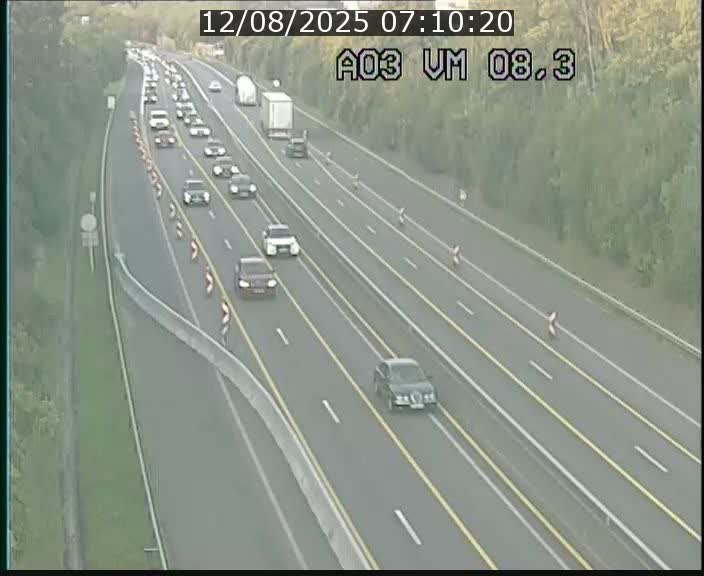 Traffic live webcam Luxembourg Bettembourg - A3 - BK 8.3 - direction France