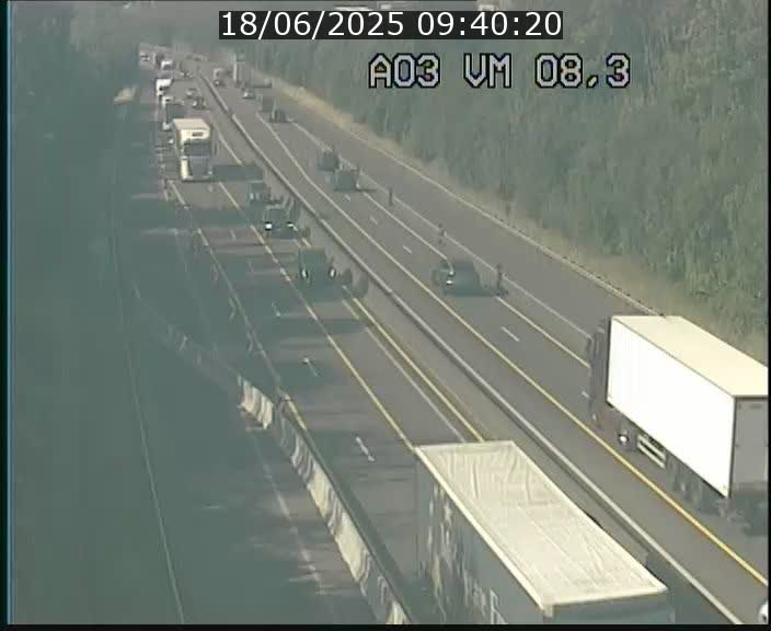 Traffic live webcam Luxembourg Bettembourg - A3 - BK 8.3 - direction France