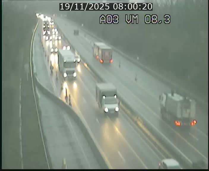 Traffic live webcam Luxembourg Bettembourg - A3 - BK 8.3 - direction France