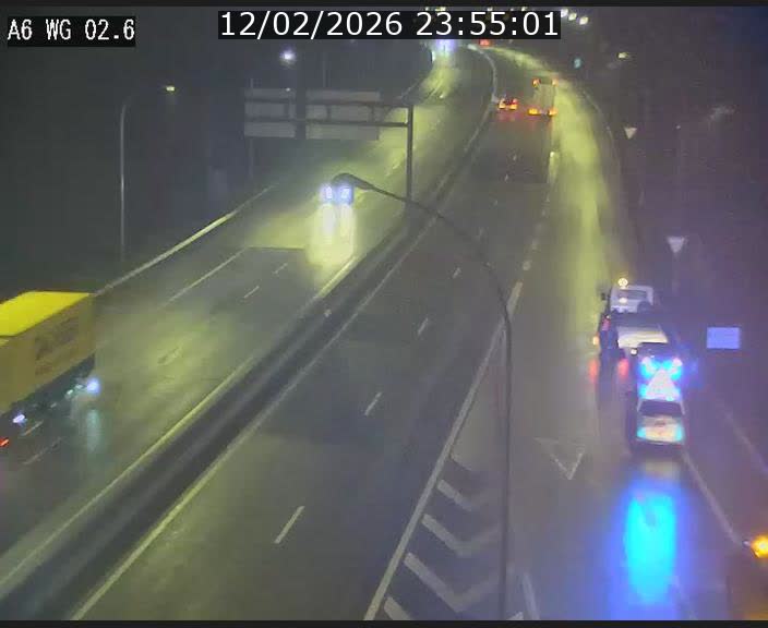 Traffic live webcam Luxembourg Croix de Cessange - A6 - BK 2.6 - direction France/Allemagne