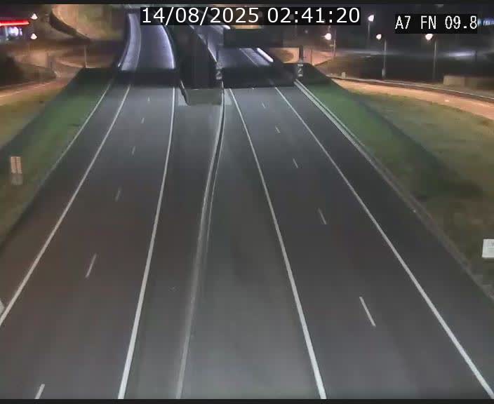 Caméra trafic Luxembourg - A7, Tunnel Gousselerbierg, sortie sud, direction rond-point Lorentzweiler (BK 9.9)