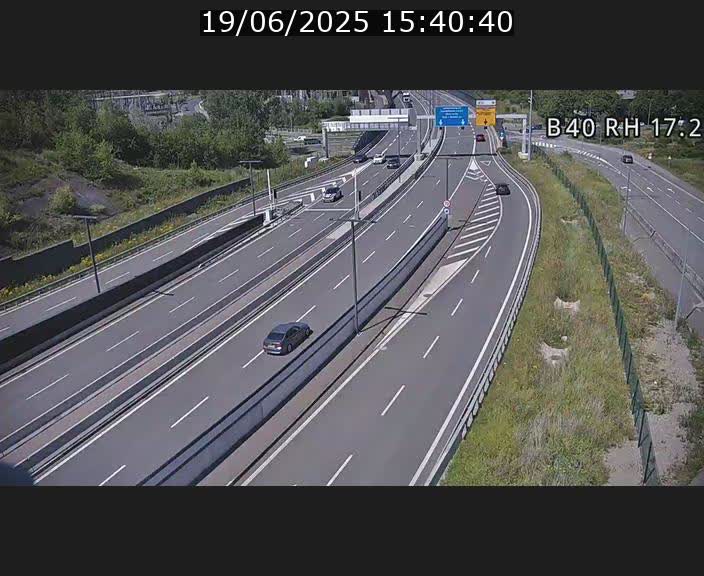 Webcam sur le contournement d'Esch Belval à hauteur de la sortie Université de Luxembourg. Vue orientée vers Luxembourg